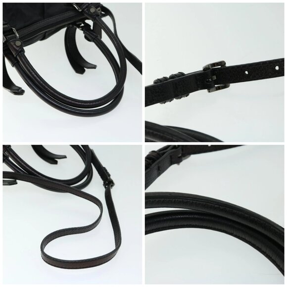 BURBERRY Hand Bag Nylon Leather 2way Black Auth ep3476 - Picture 16 of 16